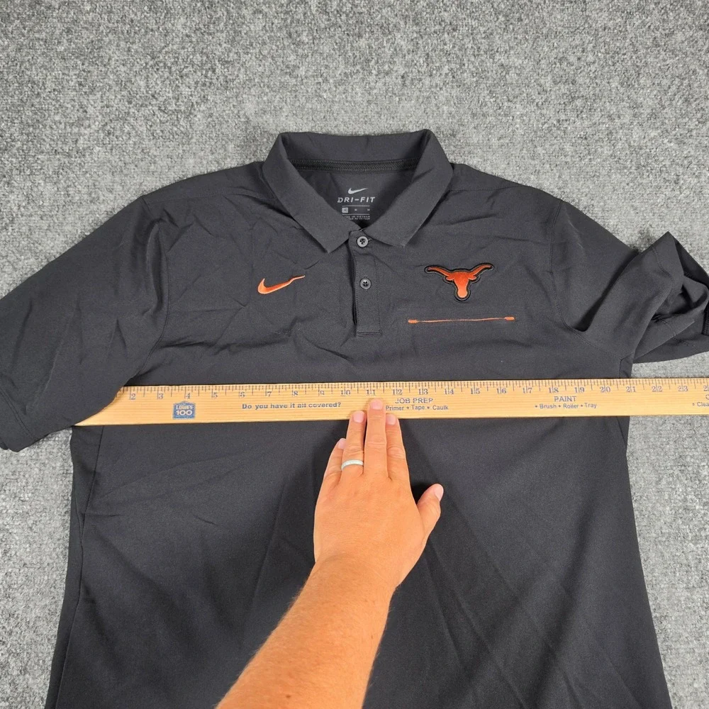 Texas Longhorns Nike Polo Shirt Mens Medium Black Dri-FIT AR8903-010